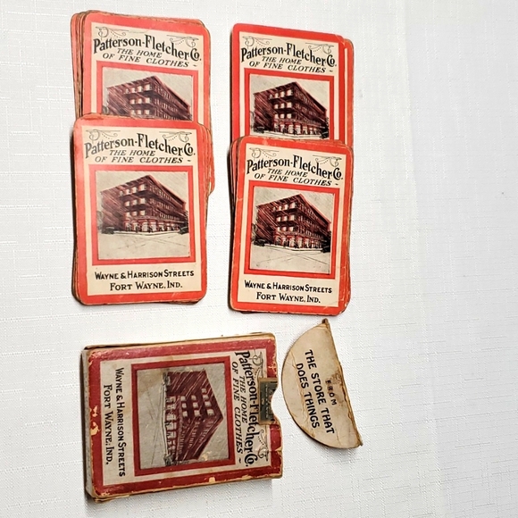 VTG Playing Cards & Box 52 + Joker Advertising Boy's Clothing & Barber Shop - Picture 4 of 11